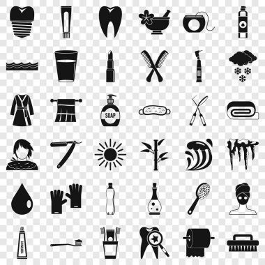 Hijyen Icons set, basit tarzı
