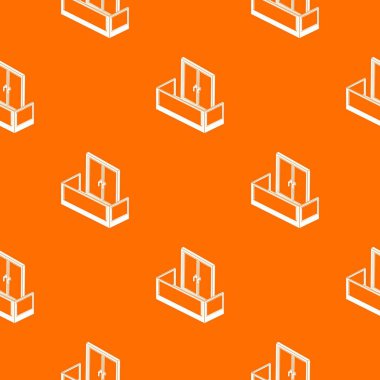 Cam balkon deseni vektör turuncu