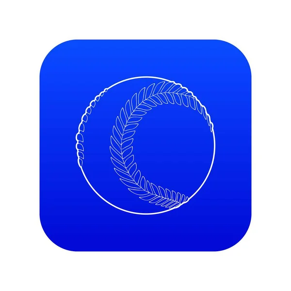 Bola de béisbol icono azul vector — Archivo Imágenes Vectoriales