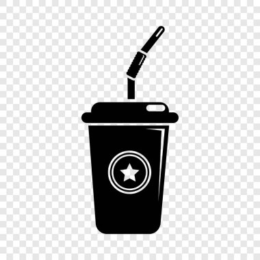 Plastik cam suyu kutsal kişilerin resmi, basit siyah stil