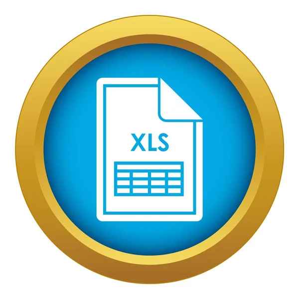 File XLS icona blu vettoriale isolato — Vettoriale Stock