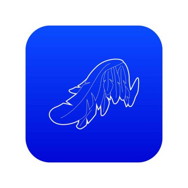 Melek kanat simgesi mavi vektör