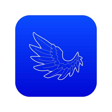Melek kanat simgesi mavi vektör