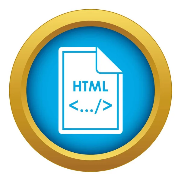 Fichier icône HTML vecteur bleu isolé — Image vectorielle