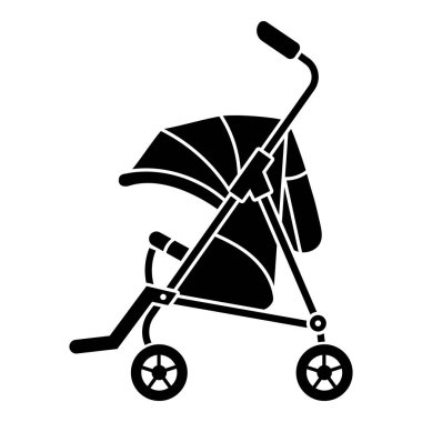 Bebek arabası simgesi, basit tarzı