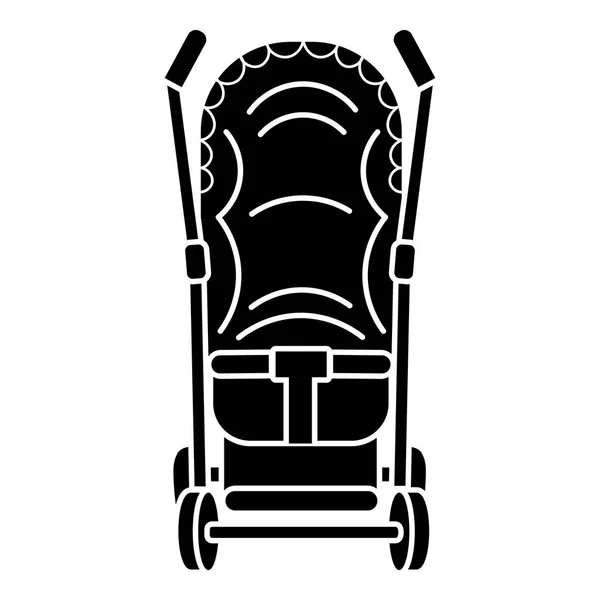 Voorkant van Pram icon, eenvoudige stijl — Stockvector