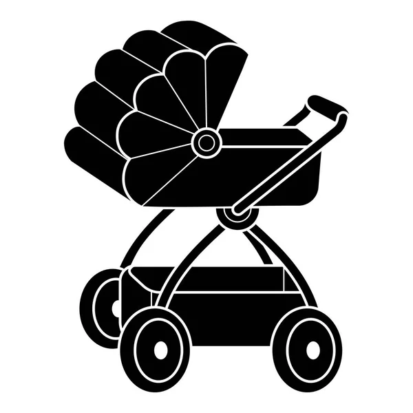 Сімейний значок коляски, простий стиль — стоковий вектор