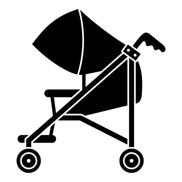 Mama dziecko ikona wózka, prosty styl — Wektor stockowy