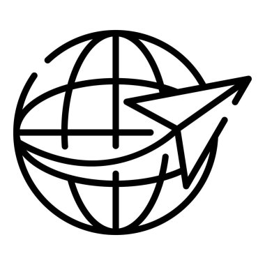 Küresel gezi simgesi, anahat stili