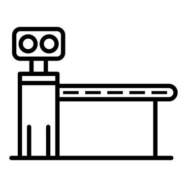 Demiryolu bariyer simgesi, anahat stili