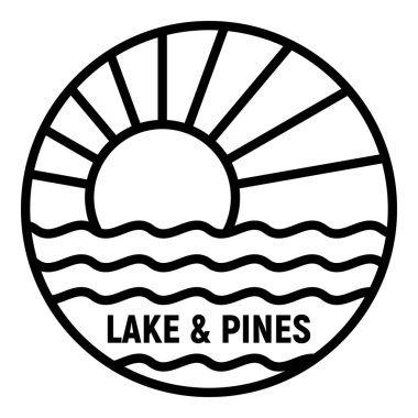 Göl ve çam logosu, anahat tarzı