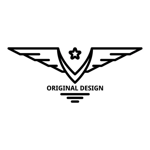 Logotipo da águia estrela, estilo esboço — Vetor de Stock