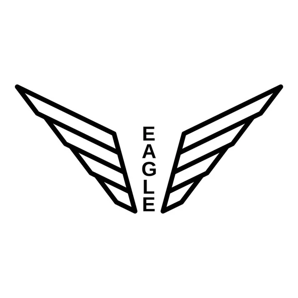 Eagle logo, stijl van de omtrek — Stockvector