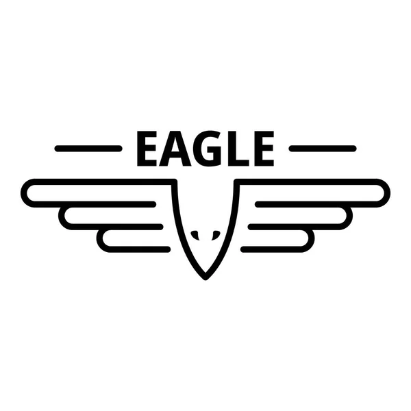 Air force eagle logo, style contour — Image vectorielle