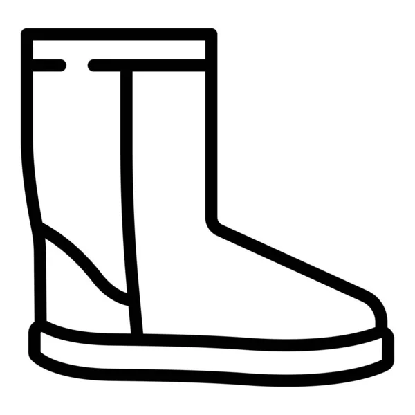 Значок зимнего ботинка, стиль контура — стоковый вектор