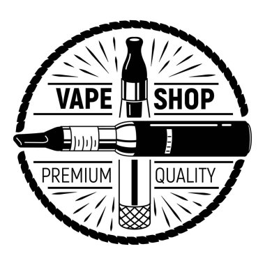 Vape dükkanı logosu, basit tarzı