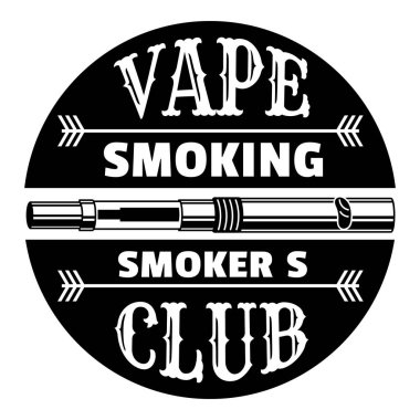Vape sigara kulübü logosu, basit stil