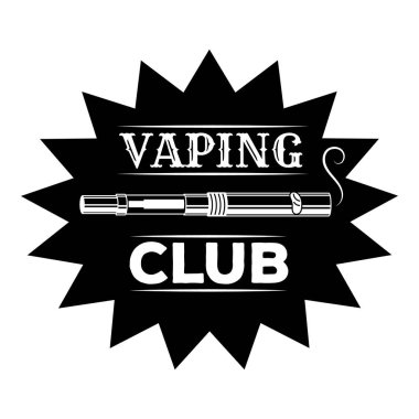 Vaping kulüp logosu, basit stil