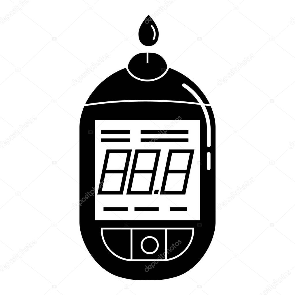 Digital glucometer icon, simple style