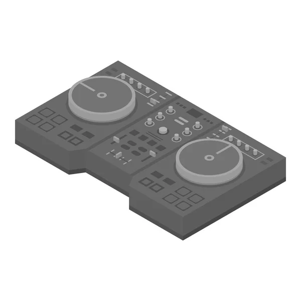 Металева піктограма консолі DJ, ізометричний стиль — стоковий вектор