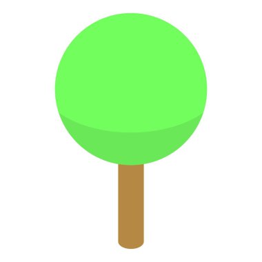 Park ağacı simgesi, izometrik biçim