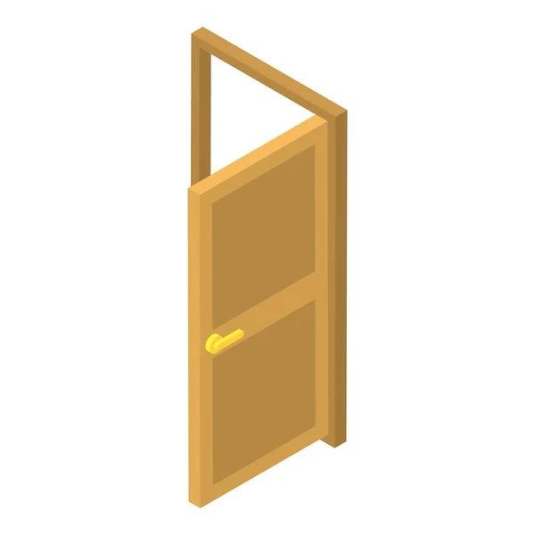 Open door icon, isometric style — Stock Vector