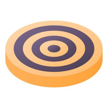 Sarı hedef simgesi, isometrik stil