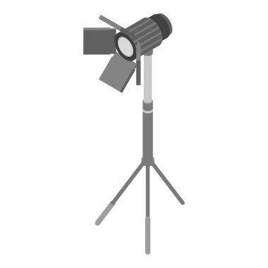 Stüdyo spot ışığı simgesi, biyometrik stil