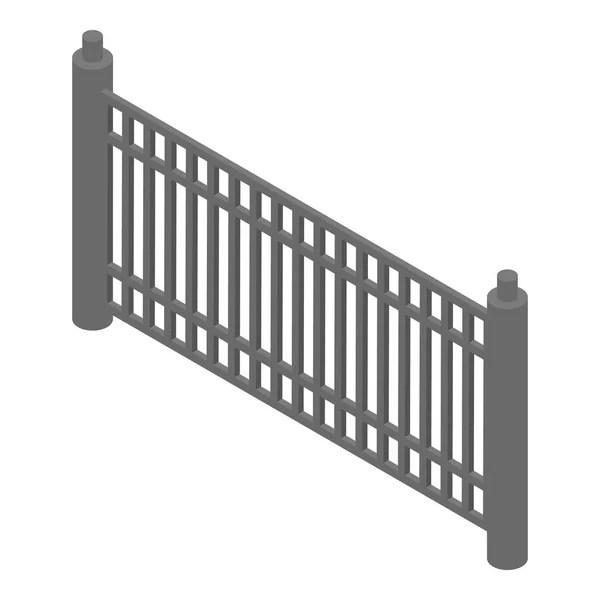 Icône de clôture basse en métal, style isométrique — Image vectorielle