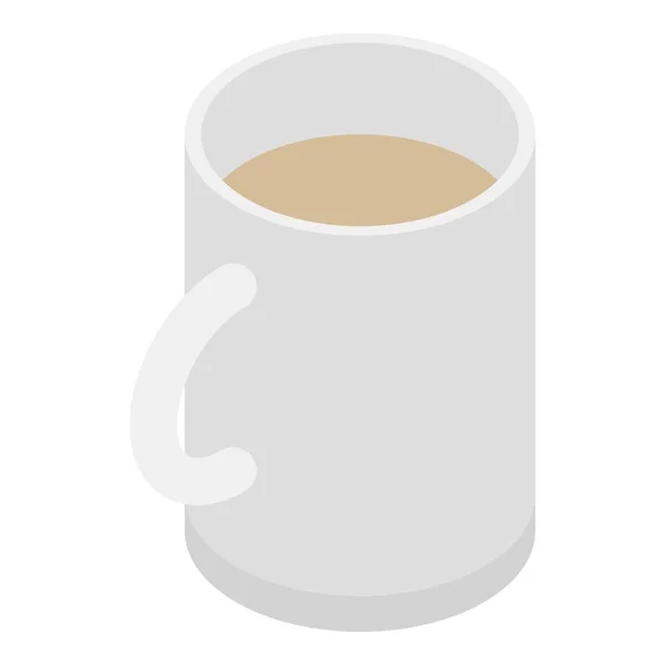 コーヒーマグカップのアイコン、アイソメトリックスタイル — ストックベクタ
