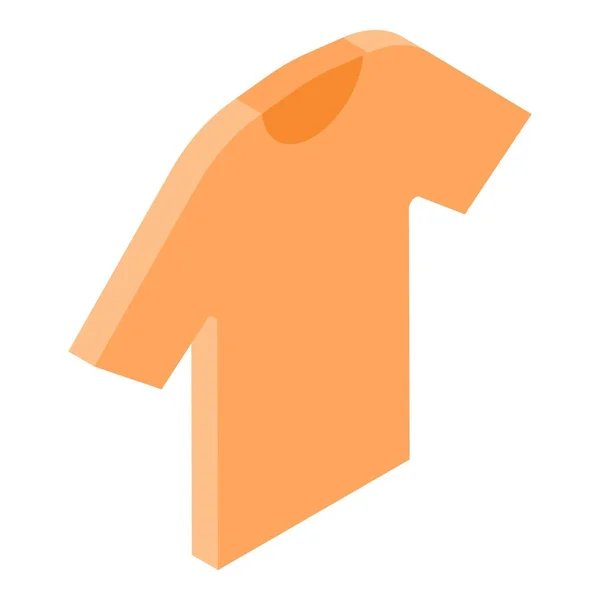 Иконка оранжевой футболки, изометрический стиль — стоковый вектор