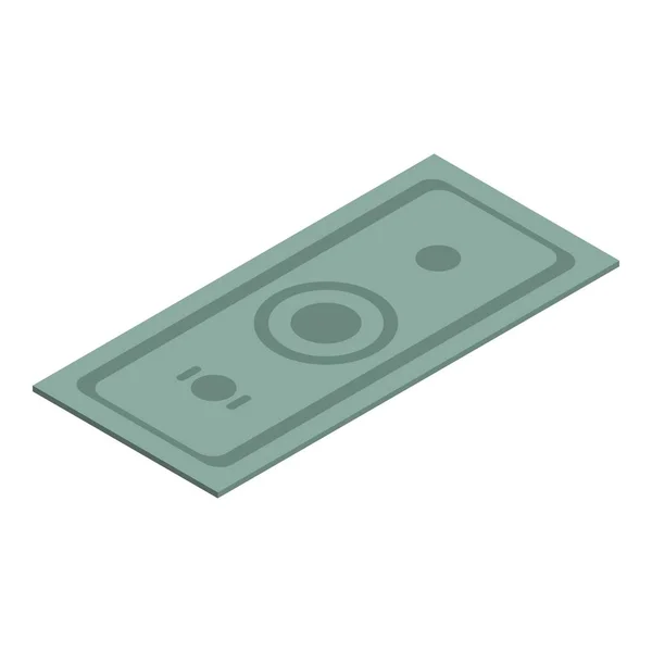 Icône de billet en dollar, style isométrique — Image vectorielle