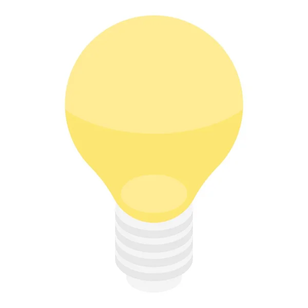 Желтая лампочка, изометрический стиль — стоковый вектор