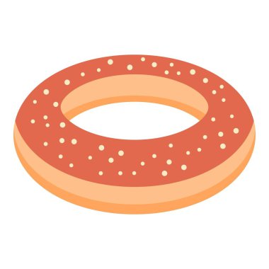 Çikolata donut simgesi, biyometrik stil