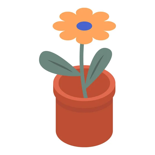 Ikona květináče, izometrický styl — Stockový vektor