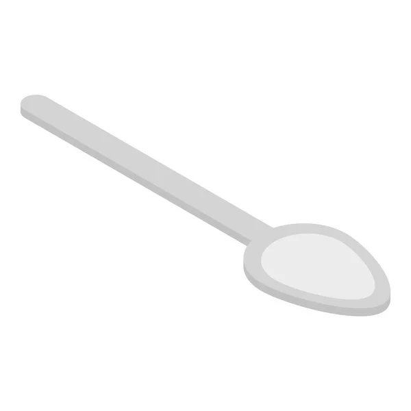 Plastic spoon icon, isometric style — Stock Vector