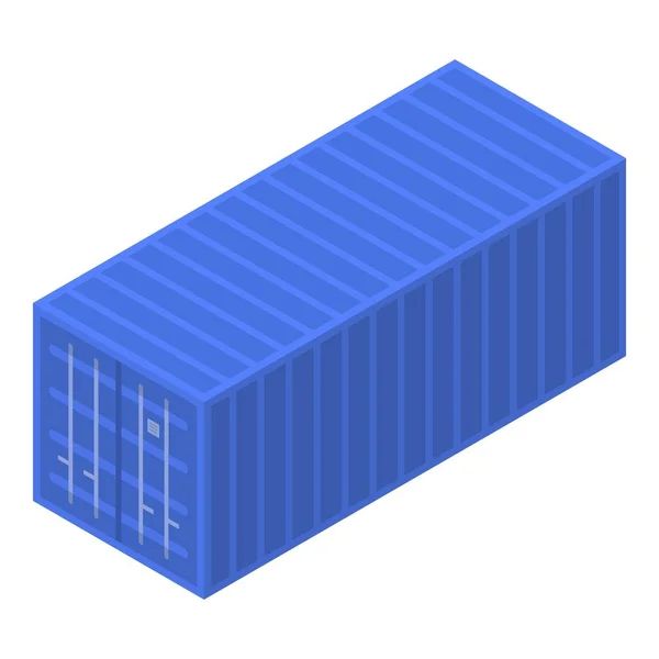 Port cargo container icon, isometric style — Stock Vector