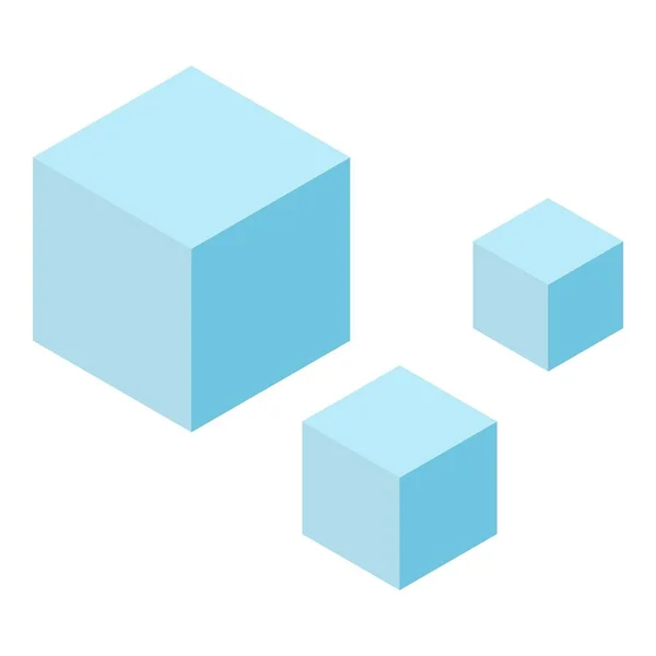 Icono de cubos azules, estilo isométrico — Archivo Imágenes Vectoriales
