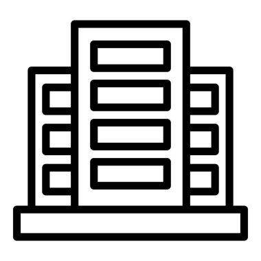 Şehir kira bina simgesi, anahat tarzı