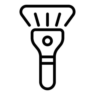 Ürün barkod tarayıcı simgesi, anahat stili