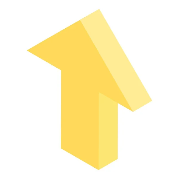 Sarı ok simgesi, isometrik stil — Stok Vektör