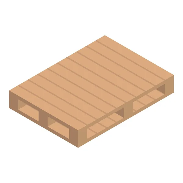 Houten platform pictogram, isometrische stijl — Stockvector