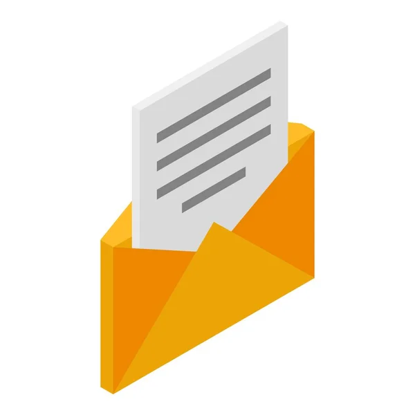 Bandeja de entrada icono de correo, estilo isométrico — Archivo Imágenes Vectoriales