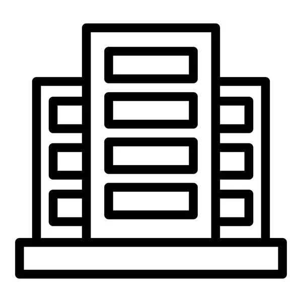 City lease Building icon, overzichts stijl — Stockvector