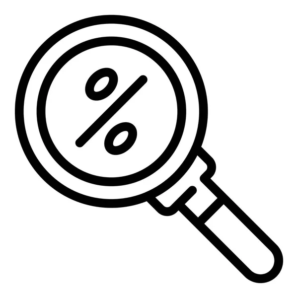 Pesquisa bom ícone de porcentagem de locação, estilo de esboço —  Vetores de Stock