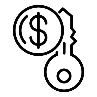 Kiralama anahtar simgesi, anahat stili