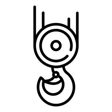 Klasik vinç kancası simgesi, anahat stili