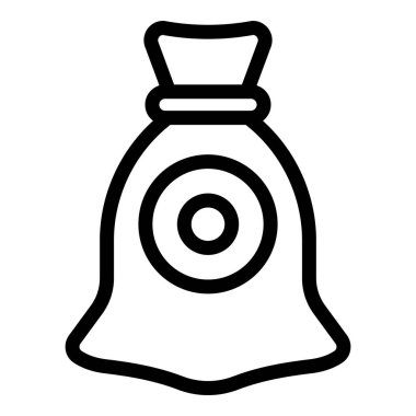 Tuval çuval simgesi, anahat stili