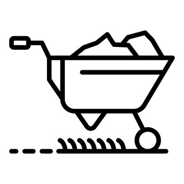 Çiftlik el arabası simgesi, taslak biçimi