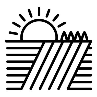 Çiftlik alanı simgesi, anahat stili